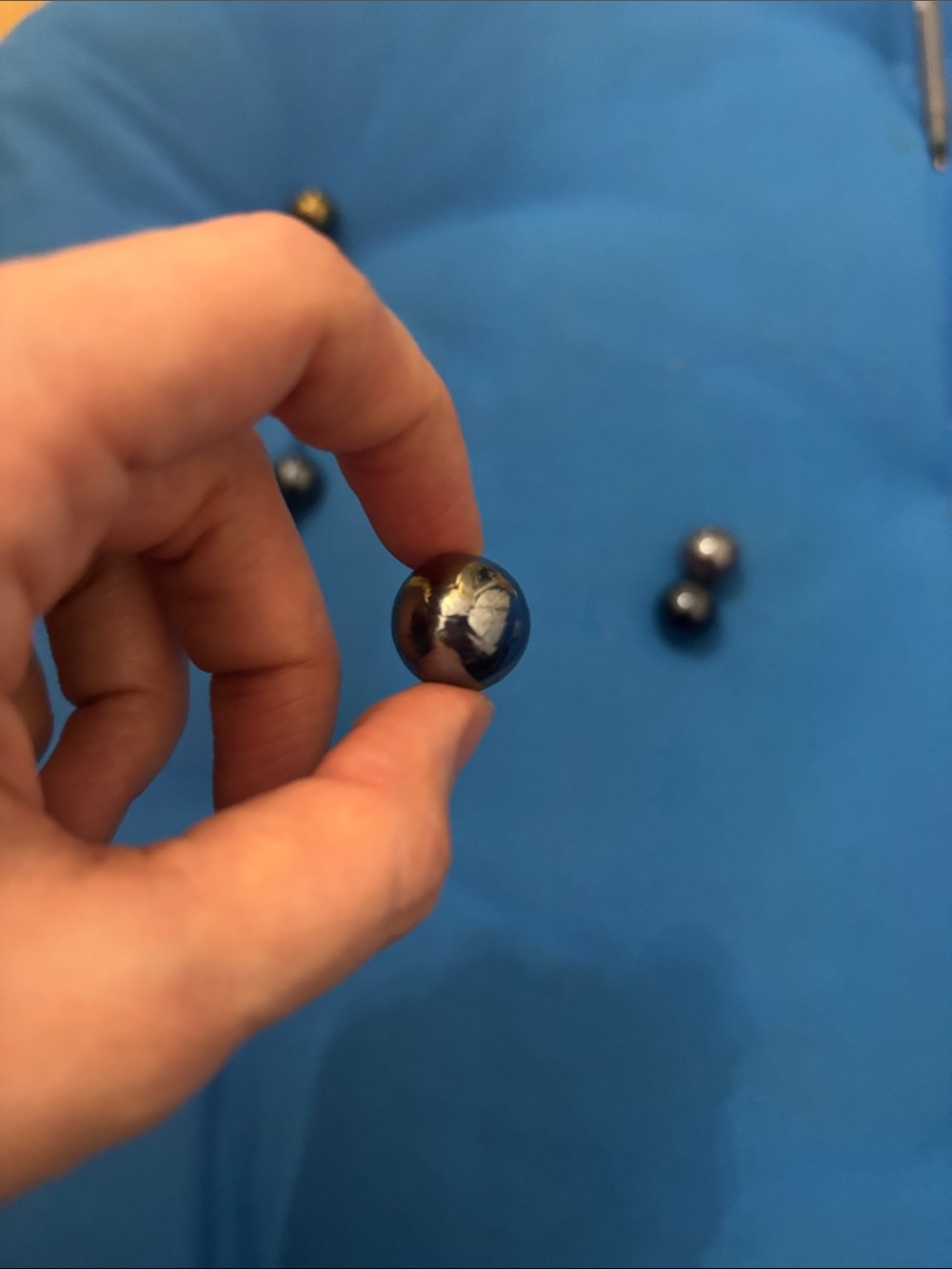 Marbles Dark Colored Blue Yellow Seven In Total NWOTS - Picture 7 of 9